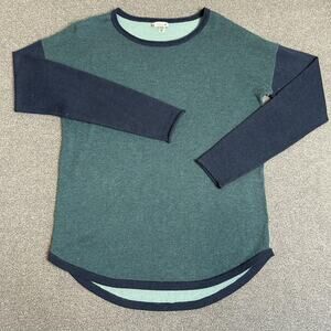 Smartwool Sweater Womens Medium Green Wool Blend Crewneck Pullover Top